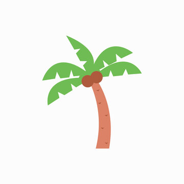 Palm tree icon. Isolated on white background. Vector illustration.