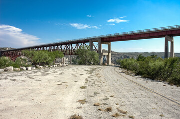 New Highway Bridge Over Old Abandoned Road