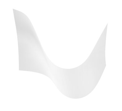 One sheet of paper isolated on white