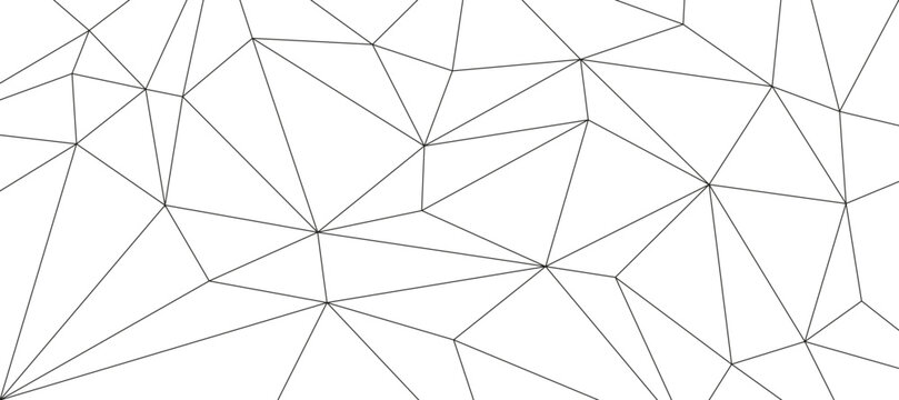 Abstract low poly lines geometry background template. Network linked graphic vector.