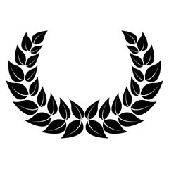 laurel wreath vector, icon, symbol, logo, clipart, isolated. vector illustration. vector illustration isolated on white background.