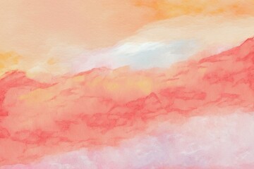 Fototapeta premium pastel watercolor with red pink white orange backdrop, painting soft colors