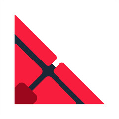 Pink Flat Business Corner Element