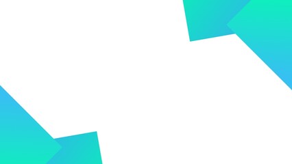 simple white abstract background for presentation, business banner, invitation, certificate, template, with triangle shape gradient (blue green)