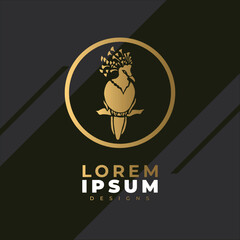 Bird logo template with vector art style. Creative abstract bird logo collection.