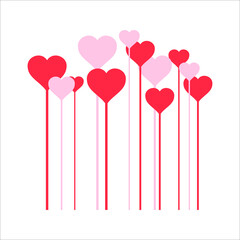 Plakat Pink and Red Valentine's Day Decoration