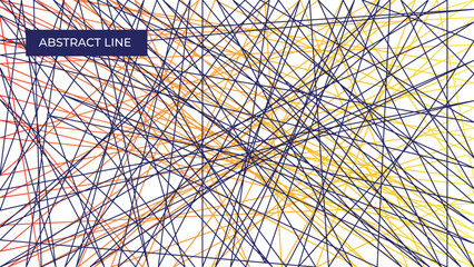 Asymmetrical with random chaotic lines abstract geometric pattern 
