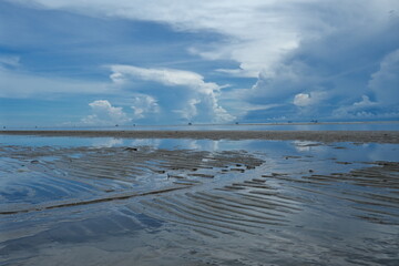 clouds over water