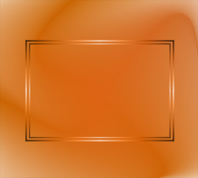 vector illustration of an abstract brown background with golden frames and space for text