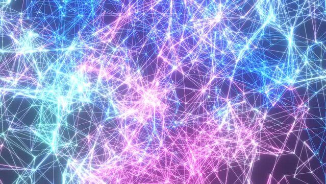 plexus abstract blue background with rays animation.