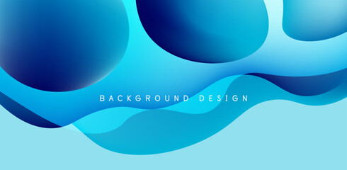 Abstract background fluid bubbles and wave elements. Template for covers, templates, flyers, placards, brochures, banners