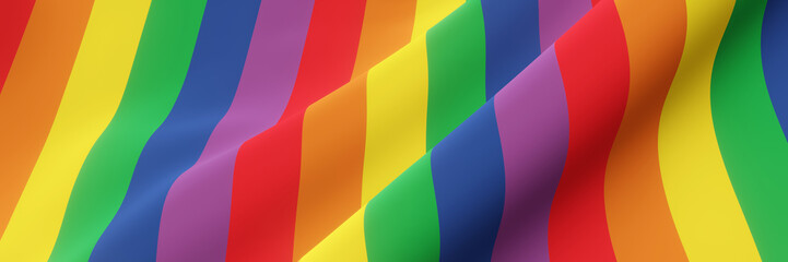 Wavy rainbow color background. LGBTQ background.