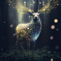 deer glowing Generative AI