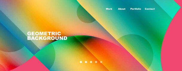 Circle, round elements and lines geometric abstract background. Vector Illustration For Wallpaper, Banner, Background, Card, Book Illustration, landing page