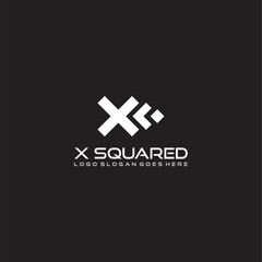 Obraz premium X Squared logo vector image