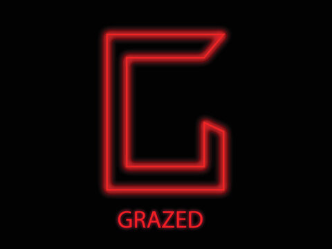 glowing neon letter logo design vector and template