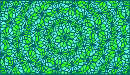 Green leaves seamless pattern circular Gradient