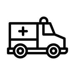ambulance line icon illustration vector graphic