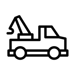 Fototapeta na wymiar tow truck line icon illustration vector graphic