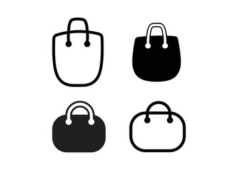 Shopping bag icon design template isolated
