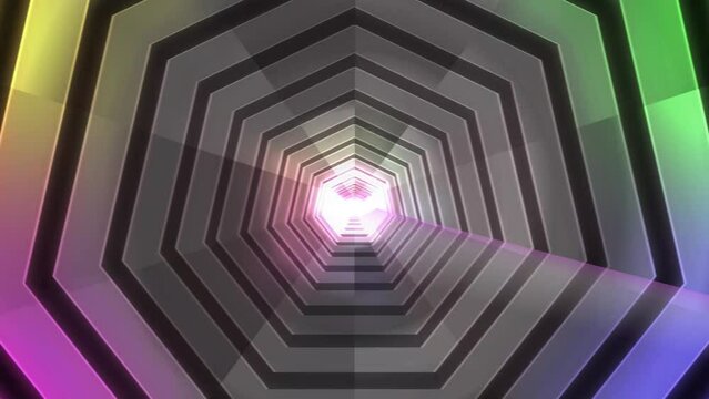 Abstract Shining Tunnel. Infinite Loop. 