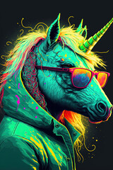 unicorn illustration vector