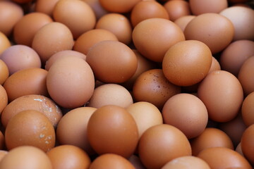 fresh eggs for sale at a market