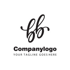letter double b for logo company design
