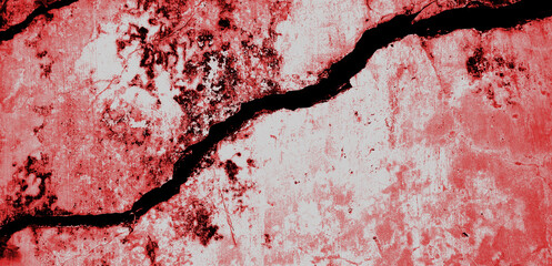Creepy yet seductive red backdrop in every texture on the concrete wall.