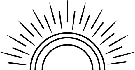 Vintage Boho Sunburst Vector