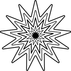 Vintage Boho Sunburst Vector