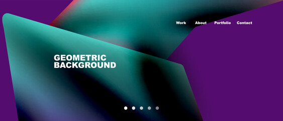 Fototapeta premium Abstract geometric landing page. Creative background for wallpaper, banner, background or web