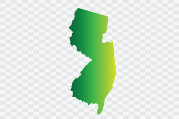 NEW JERSEY Map yellowish green Color Background quality files png