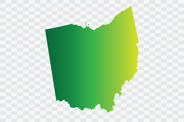 OHIO Map yellowish green Color Background quality files png