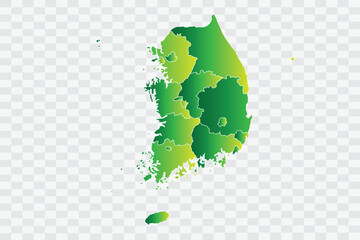 South Korea Map yellowish green Color Background quality files png