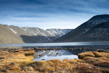 Far East of Russia, Magadan region, Susumansky district, lake Malyk..Surroundings of the mountain...