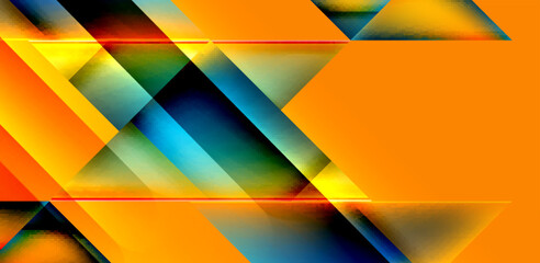 Dynamic triangle design with fluid gradient colors abstract background