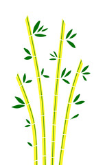 Yellow stacked bamboo illustration. for natural decoration.