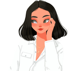 Fashion girl clipart, fashion clipart, girl clipart, fashion girl png, girl illustration, fashion girl illustration, fashion illustration