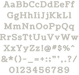 Decorative Alphabet and Numbers Set