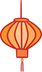 happy chinese new year_orange shade lantern eps file