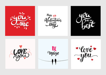 Happy Valentines Day romantic sticker set and decorative greetings vector for your loved ones.