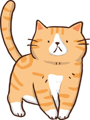 Hand Drawn Cartoon Cat Character