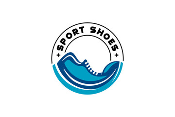 Modern abstract sport shoes logo template design