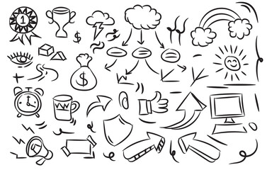 business themed doodles