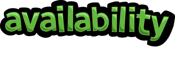 White screen animation video written AVAILABILITY