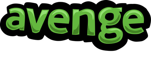 White screen animation video written AVENGE