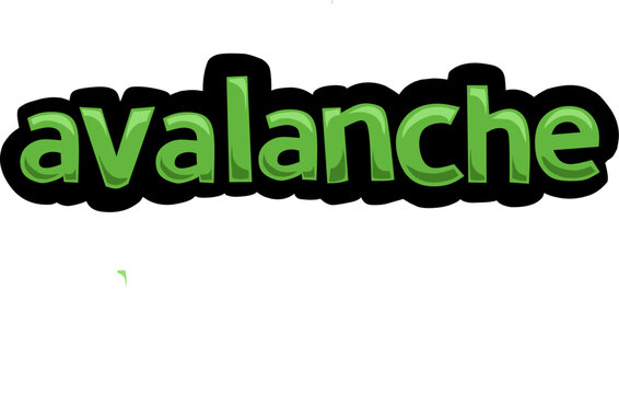 White screen animation video written AVALANCHE