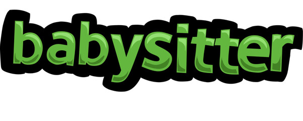 White screen animation video written BABYSITTER