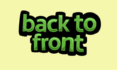 Yellow screen animation video written BACK TO FRONT